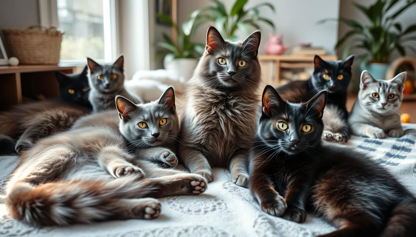 Grey and Black Cat